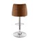 Armen Living Jacob Adjustable and Swivel Cream Faux Leather and Walnut Wood Bar Stool with Chrome Base LCJBBAWACR - alternate 3